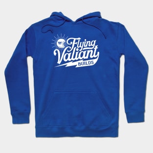 Flying Valiant Builds (Biker Style - White on Blue) Hoodie